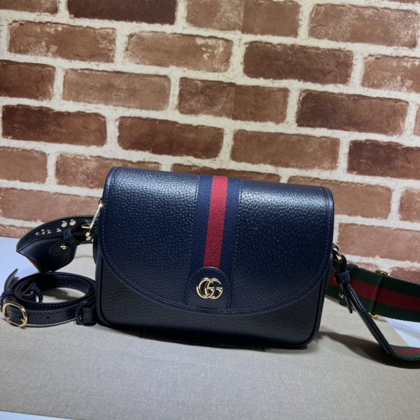 グッチ オフィディア GG スモール ショルダーバッグ ブルー 722117 AAA81 4157 レザー ゴールド金具
