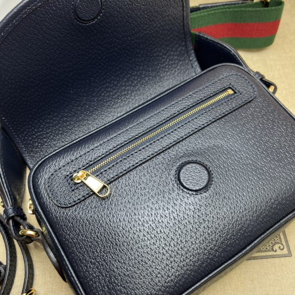 グッチ オフィディア GG スモール ショルダーバッグ ブルー 722117 AAA81 4157 レザー ゴールド金具 - 画像 (7)