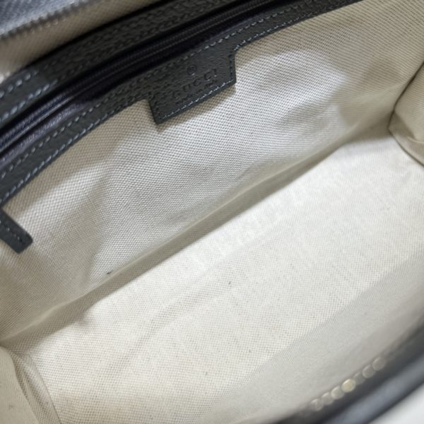 グッチ Clutch Phidia greyクラッチバッグ ダークグレー＆ブラック 598234 4HA5M 1161 pvc/レザー シルバー金具 - 画像 (6)