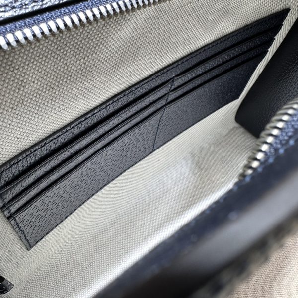 グッチ Clutch Phidia greyクラッチバッグ ブルー 598234 4157 pvc/レザー シルバー金具 - 画像 (6)
