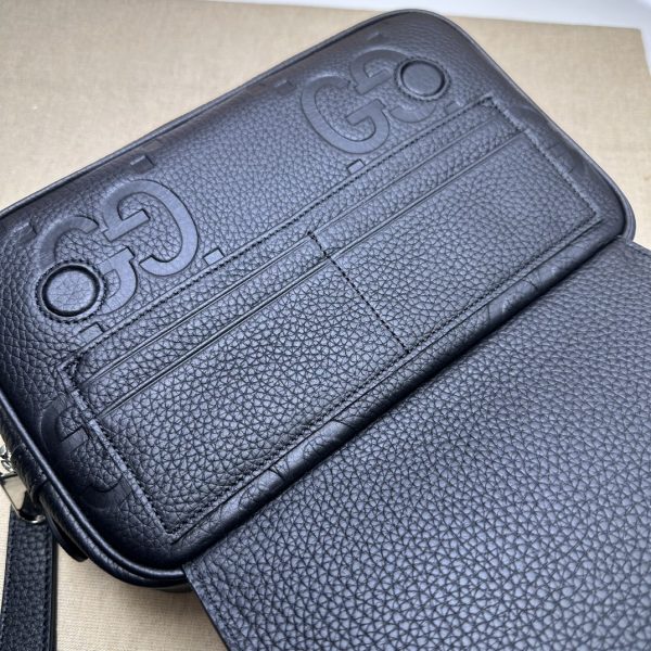 グッチ メンズ クラッチ バッグ ブラック 760224 AABY 01000 レザー シルバー金具 - 画像 (6)