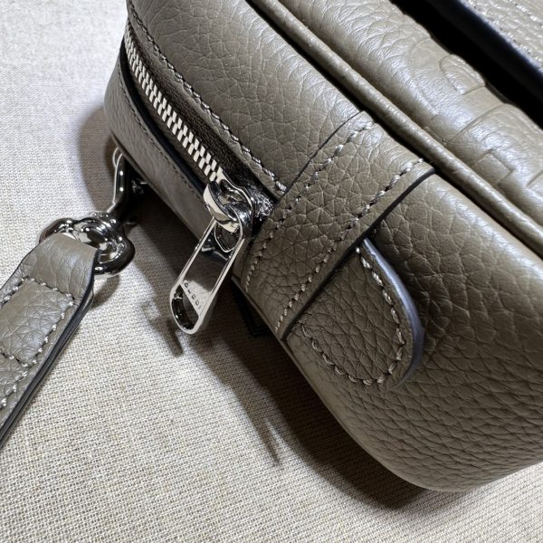 グッチ メンズ クラッチ バッグ ベージュ 760224 AABY 8358 レザー シルバー金具 - 画像 (6)