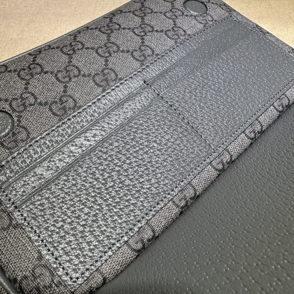 グッチ オフィディア GG ポーチ グレー＆ブラック 760245 UULBN 1244 GGスプリーム キャンバス/レザー シルバー金具 - 画像 (5)