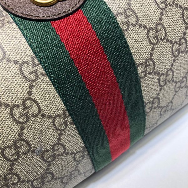 グッチ GUCCI SAVOY ミディアム GG コスメティックケース ベージュ＆エボニー/ブラウン 572767 9IK3T 8745 GGスプリーム キャンバス/レザー ゴールド金具 - 画像 (5)