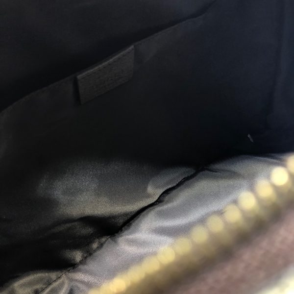 グッチ GUCCI SAVOY ミディアム GG コスメティックケース ベージュ＆エボニー/ブラウン 572767 9IK3T 8745 GGスプリーム キャンバス/レザー ゴールド金具 - 画像 (9)