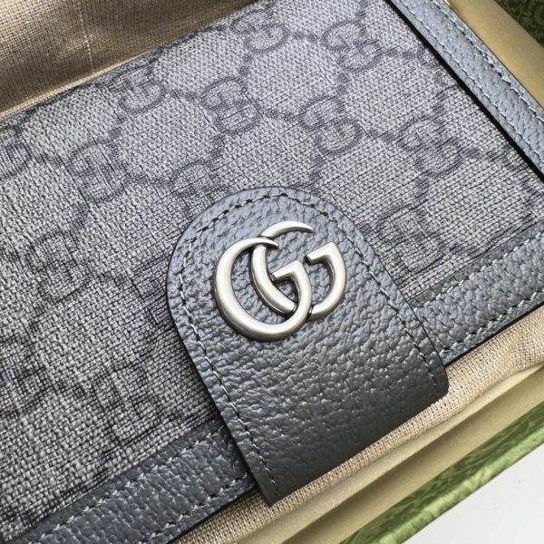 グッチ オフィディア パスポートケース ブラック 774345 FACQC 1000 レザー シルバー金具 - 画像 (3)