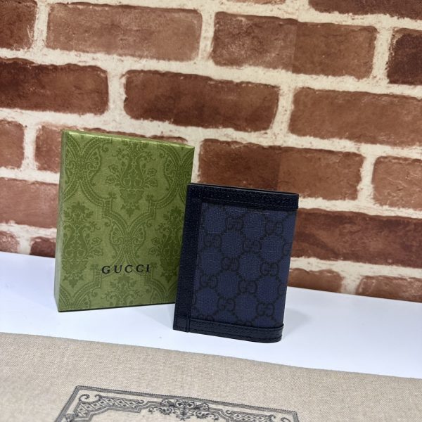グッチ オフィディア パスポートケース ブルー 774345 FACQC 4157 レザー シルバー金具 - 画像 (2)