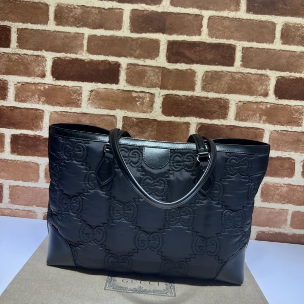 グッチ GGマトラッセ ミディアム トートバッグ ブルー 631685 UM8IG 4157 GGマトラッセ シルバー金具 - 画像 (3)