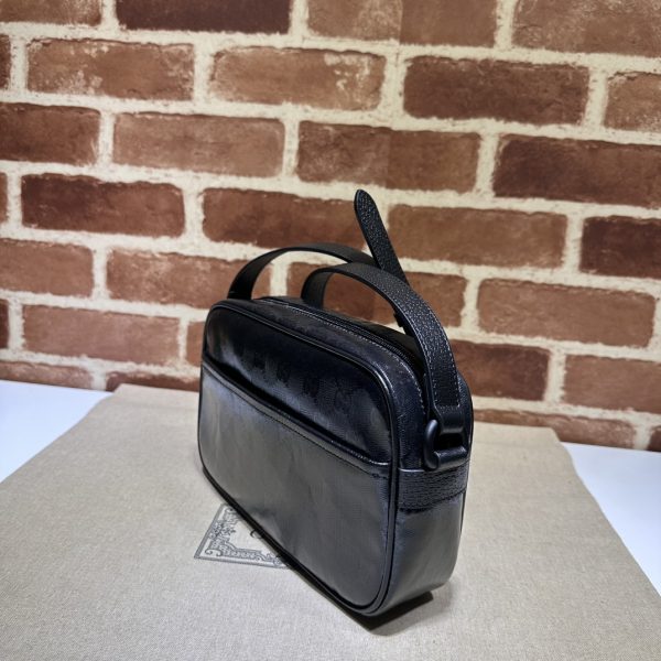 グッチ GG クリスタル ミニ ショルダーバッグ ブラック 760342 FACK5 1000 GGスプリーム キャンバス/レザー シルバー金具 - 画像 (2)