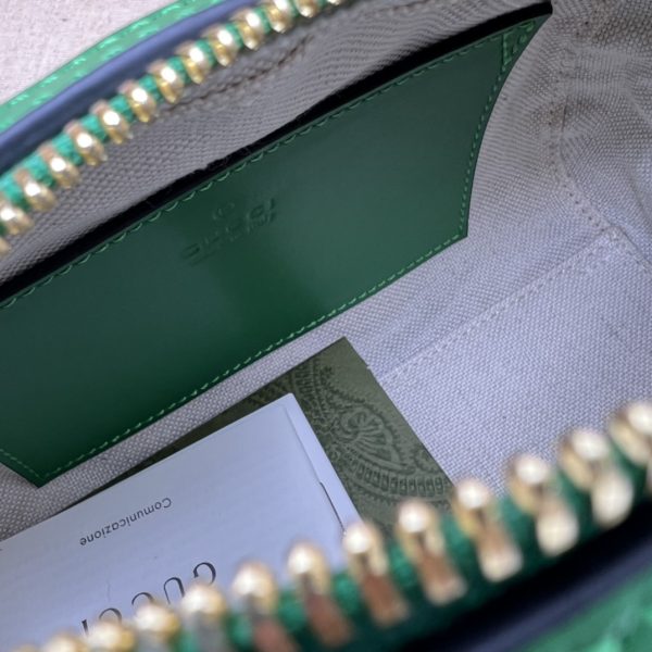 グッチ GGマトラッセ レザー ミニ バック グリーン 702251 UM8HG 3404 レザー ゴールド金具 - 画像 (9)