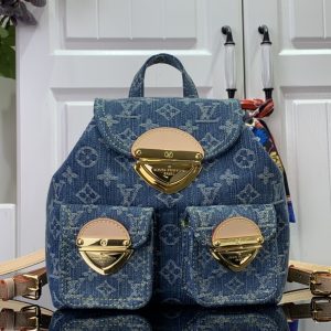 最高級ルイヴィトンスーパーコピー ルイヴィトンバッグコピー 新作 LV リミックス ヴェニス ブルーデニム M46836 モノグラム・デニム ゴールド金具
