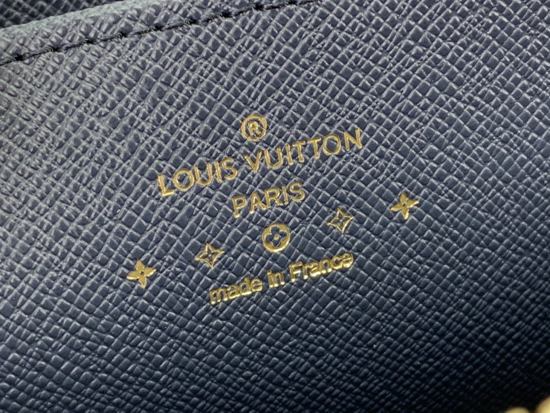 最高級ルイヴィトンスーパーコピー ルイヴィトン財布コピー 新作 LV リミックス ジッピー・ウォレット ブルーデニム M82958 モノグラム・デニム ゴールド金具 - 画像 (4)