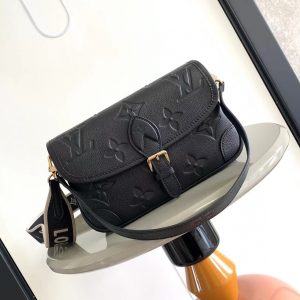 最高級ルイヴィトンスーパーコピー ルイヴィトンバッグコピー Diane ノワール M46386 モノグラム･アンプラント レザー ゴールド金具