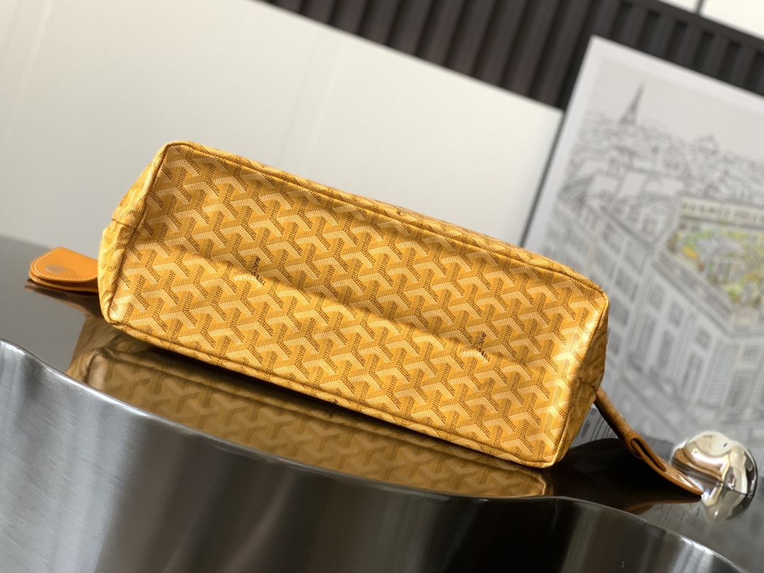 最高級ゴヤールスーパーコピー ゴヤールトートバッグコピー サン・ルイPM バッグ イエロー STLOUIPMLTY08CL08P レザー シルバー金具 - 画像 (7)