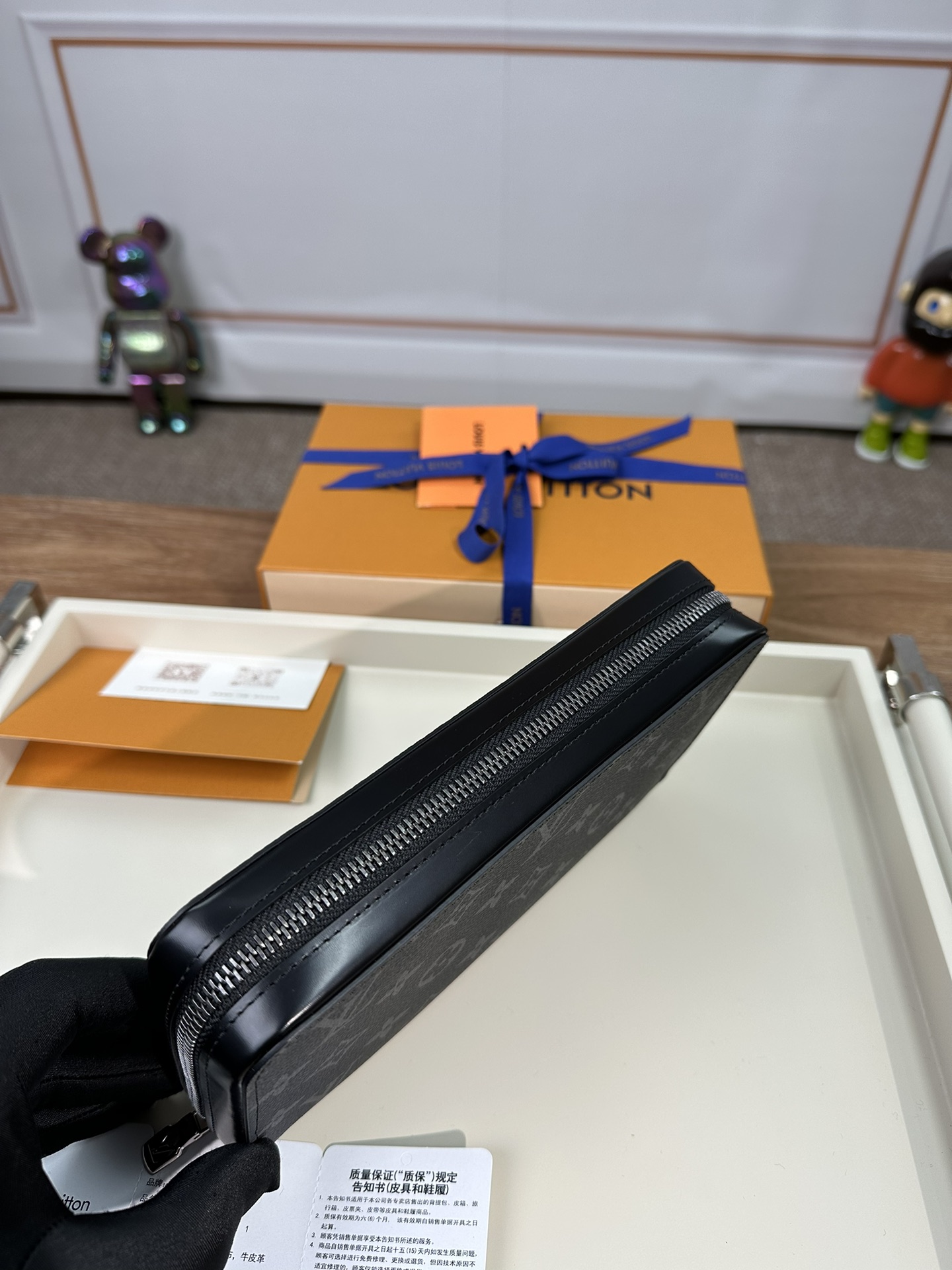最高級ルイヴィトンスーパーコピー ルイヴィトン財布コピー ジッピーXL ブラック M61698 モノグラム・エクリプス キャンバス シルバー金具 - 画像 (8)
