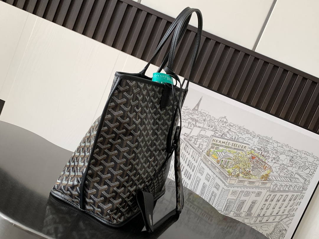 最高級ゴヤールスーパーコピー ゴヤールトートバッグコピー アルトワPM バッグ ブラック ARTOISPMLTY01TY01P レザー シルバー金具 - 画像 (9)