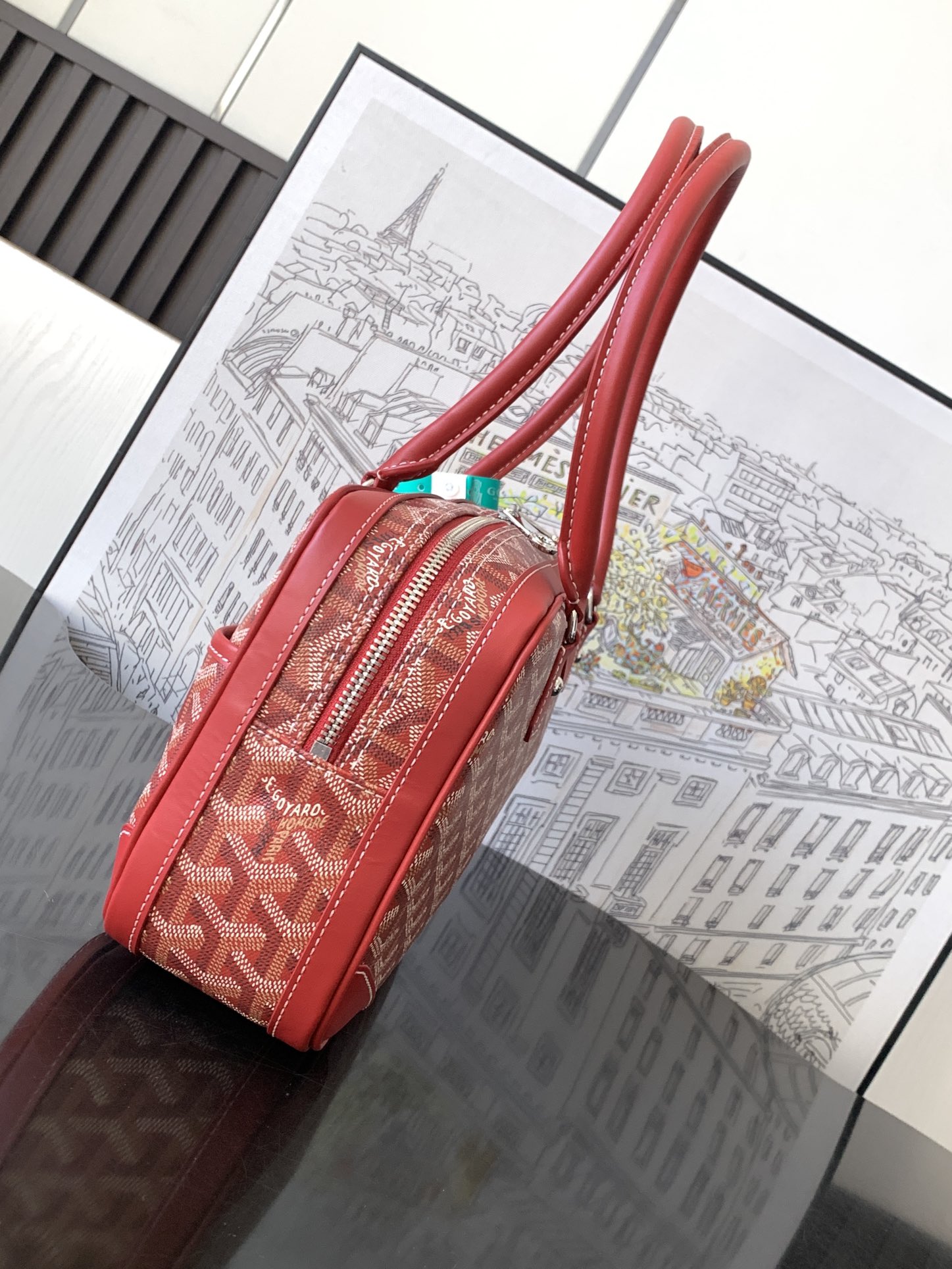 最高級ゴヤールスーパーコピー ゴヤールハンドバッグコピー アンティーク レッド AMBAS2MMLTY02CL02P レザー シルバー金具 - 画像 (9)