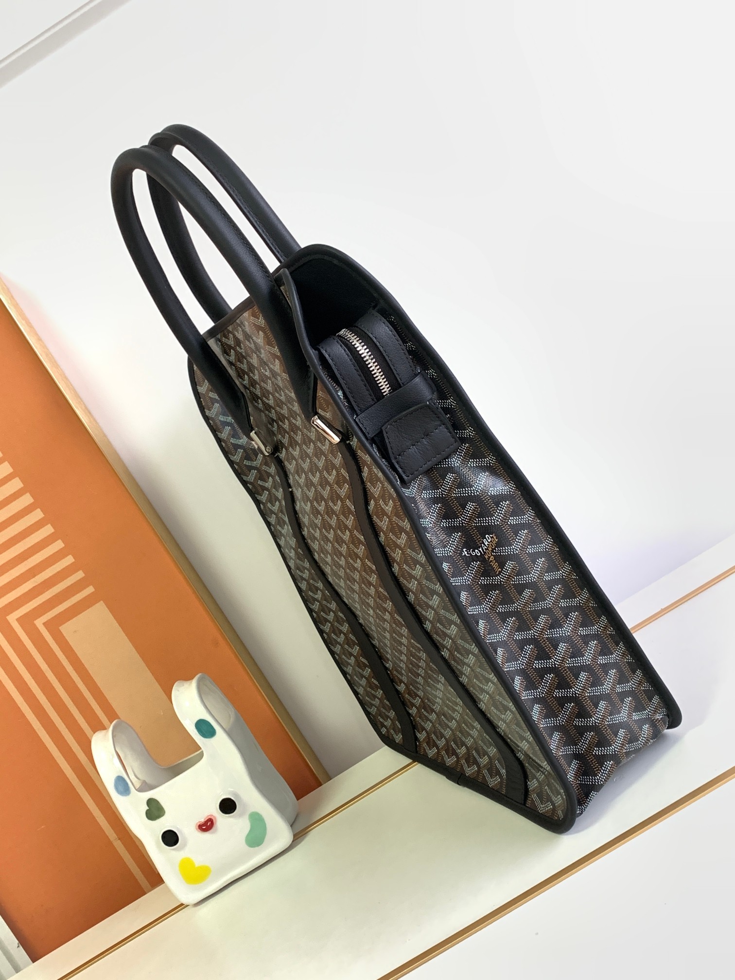 最高級ゴヤールスーパーコピー ゴヤールボストンバッグコピー ブルゴーニュ バッグ ブラック BOURGOMMLTY01CL01P レザー シルバー金具 - 画像 (8)