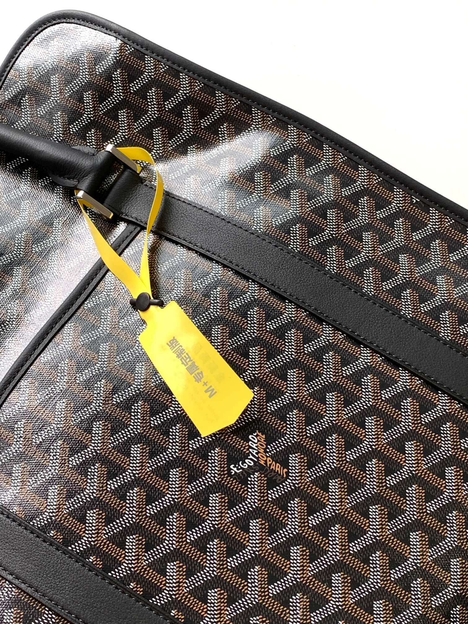 最高級ゴヤールスーパーコピー ゴヤールボストンバッグコピー ブルゴーニュ バッグ ブラック BOURGOMMLTY01CL01P レザー シルバー金具 - 画像 (5)