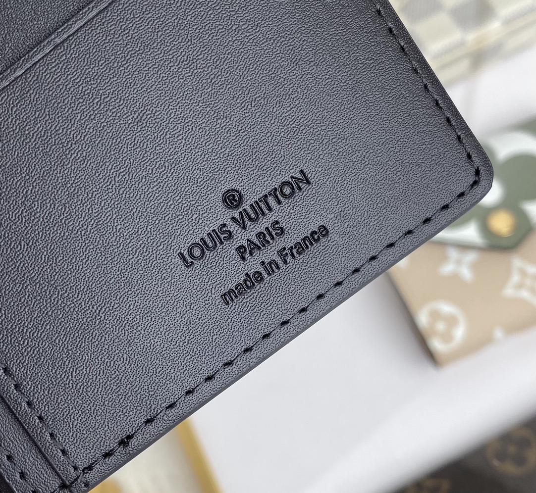 最高級ルイヴィトンスーパーコピー ルイヴィトン財布コピー ポルトフォイユ・ブラザ NM ブラック M69980 グレインレザー ブラック金具 - 画像 (6)