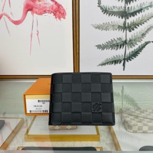 最高級ルイヴィトンスーパーコピー ルイヴィトン財布コピー ポルトフォイユ･ミュルティプル ブラック N63124 ダミエ･アンフィニ レザー