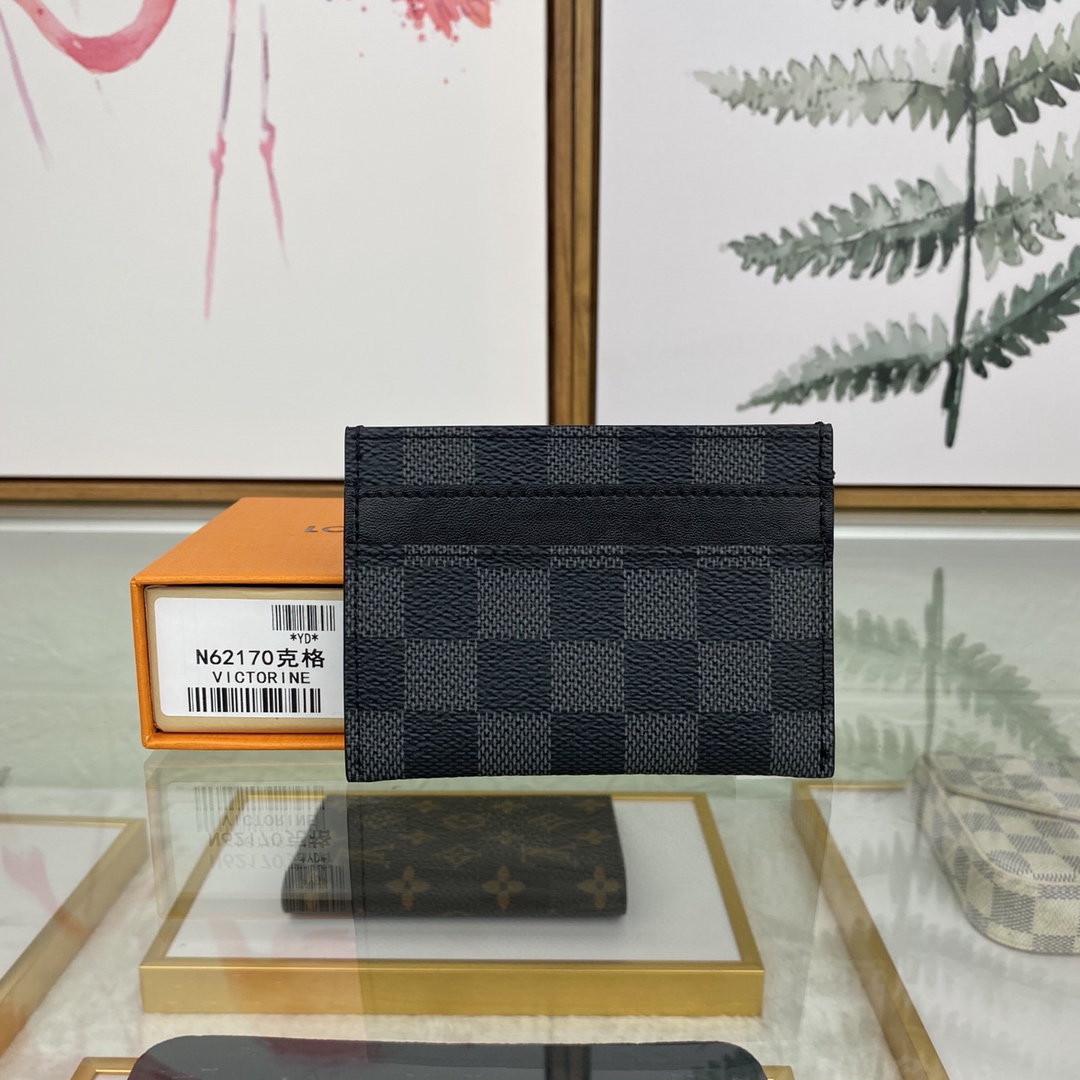 最高級ルイヴィトンスーパーコピー ルイヴィトンカードケースコピー カードケース ポルト・カルト・ダブル ブラック M62170 ダミエ・グラフィット キャンバス - 画像 (9)