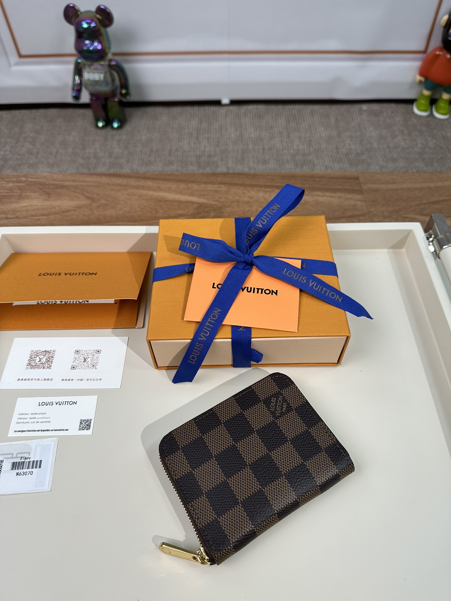 最高級ルイヴィトンスーパーコピー ルイヴィトン財布コピー ジッピー・コイン パース ブラウン N63070 ダミエ・エベヌ キャンバス ゴールド金具 - 画像 (9)