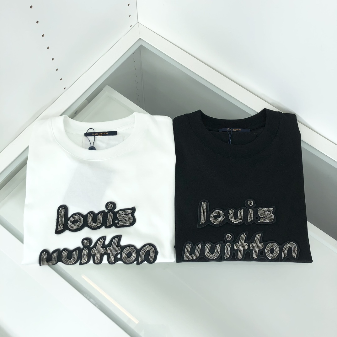 最高級ルイヴィトンスーパーコピー服 ルイヴィトンTシャツコピー チェーンディテールTシャツ ホワイト 202405018 コットン 100% - 画像 (2)