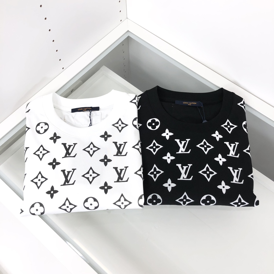 最高級ルイヴィトンスーパーコピー服 ルイヴィトンTシャツコピー グラディエントコットンTシャツ ホワイト 202405020 コットン 100% - 画像 (2)