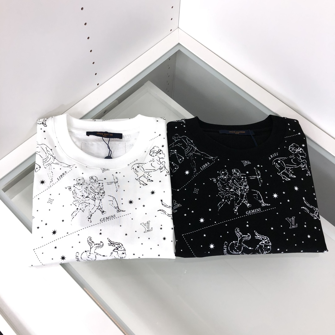 最高級ルイヴィトンスーパーコピー服 ルイヴィトンTシャツコピー モノグラムコットンピケTシャツ ブラック 202405027 コットン 100% - 画像 (2)