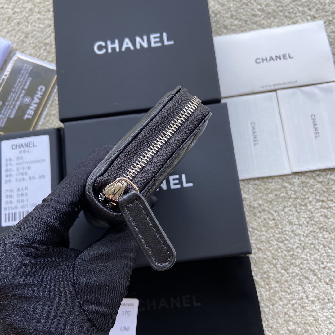 最高級シャネルスーパーコピー シャネル財布コピー 財布・コインケース ブラック A69271 ラムスキン シルバー金具 - 画像 (8)
