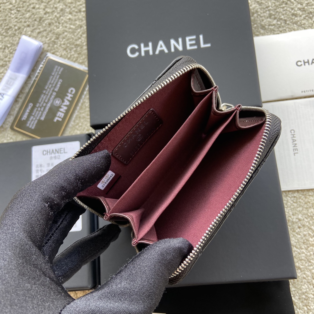 最高級シャネルスーパーコピー シャネル財布コピー 財布・コインケース ブラック A69271 ラムスキン シルバー金具 - 画像 (4)
