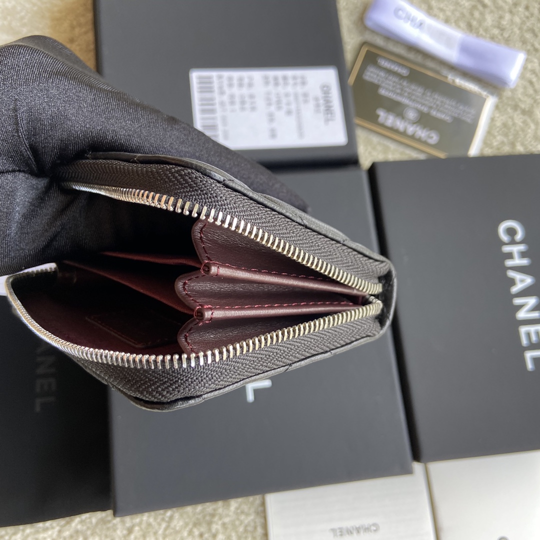 最高級シャネルスーパーコピー シャネル財布コピー 財布・コインケース ブラック A69271 ラムスキン シルバー金具 - 画像 (3)