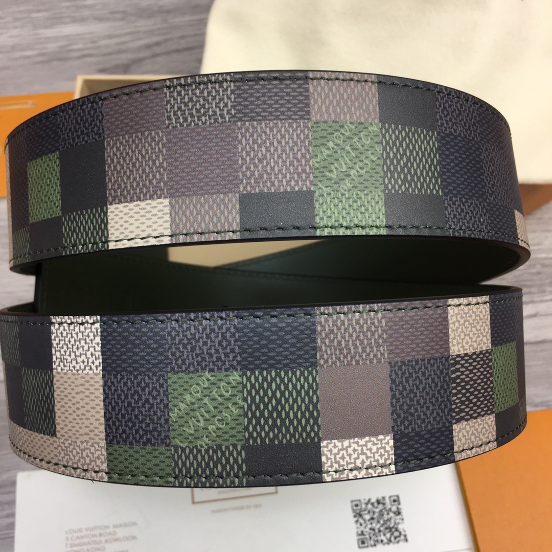 最高級ルイヴィトンスーパーコピー ルイヴィトンベルトコピー ベルト・LV メガ ピクセル 40MM リバーシブル M8470U グリーン レザー シルバー金具 202404547 - 画像 (8)