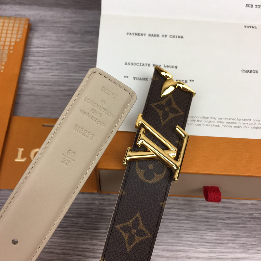 最高級ルイヴィトンスーパーコピー ルイヴィトンベルトコピー ベルト・プリティー LV 30MM リバーシブル M8233W モノグラム / ベージュ モノグラム・キャンバス ゴールド金具 202404552 - 画像 (6)
