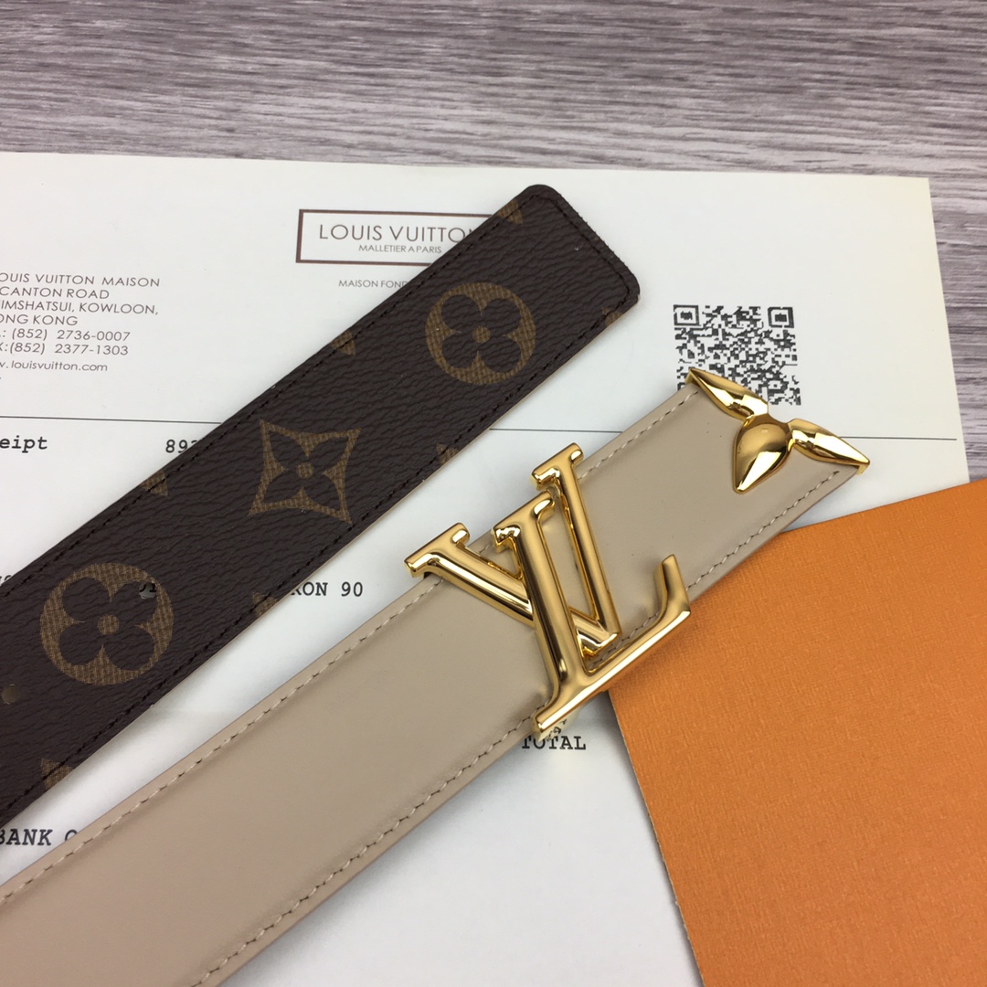 最高級ルイヴィトンスーパーコピー ルイヴィトンベルトコピー ベルト・プリティー LV 30MM リバーシブル M8233W モノグラム / ベージュ モノグラム・キャンバス ゴールド金具 202404552 - 画像 (5)