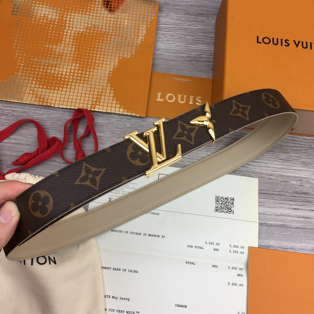 最高級ルイヴィトンスーパーコピー ルイヴィトンベルトコピー ベルト・プリティー LV 30MM リバーシブル M8233W モノグラム / ベージュ モノグラム・キャンバス ゴールド金具 202404552 - 画像 (3)