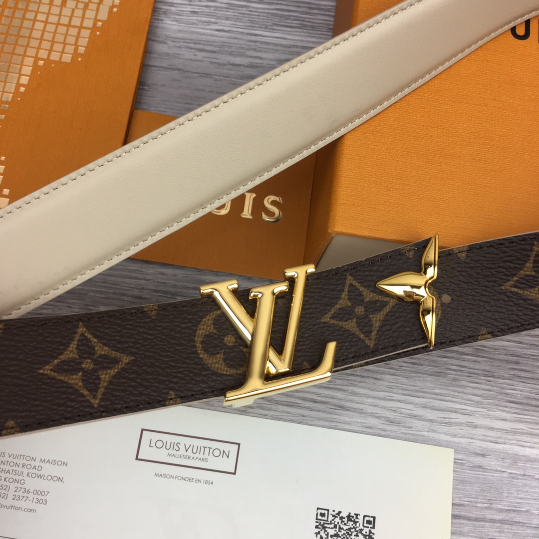 最高級ルイヴィトンスーパーコピー ルイヴィトンベルトコピー ベルト・プリティー LV 30MM リバーシブル M8233W モノグラム / ベージュ モノグラム・キャンバス ゴールド金具 202404552 - 画像 (2)