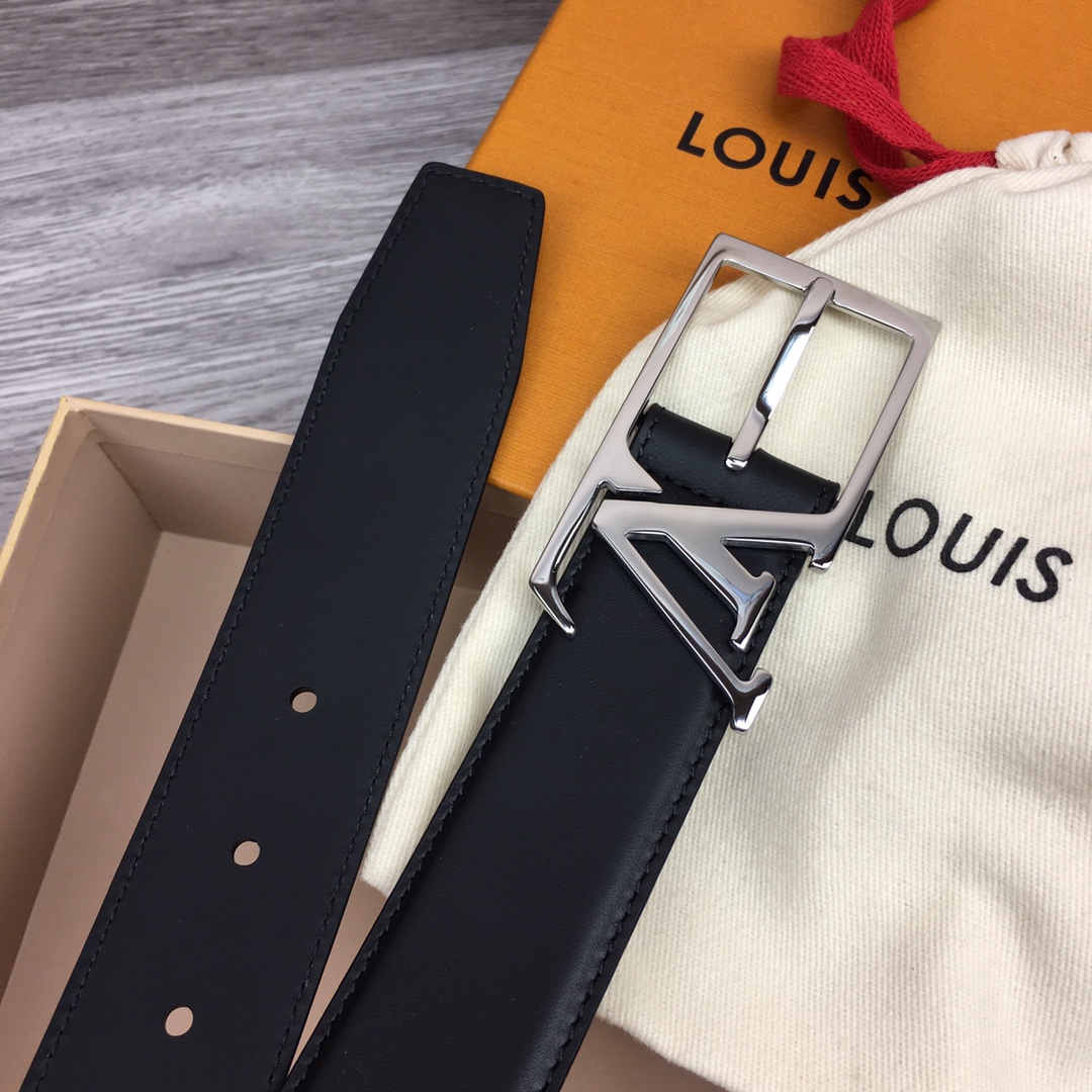 最高級ルイヴィトンスーパーコピー ルイヴィトンベルトコピー ベルト・LV スカイライン 35MM M0687Q ブラック ナッパレザー シルバー金具 202404569 - 画像 (8)