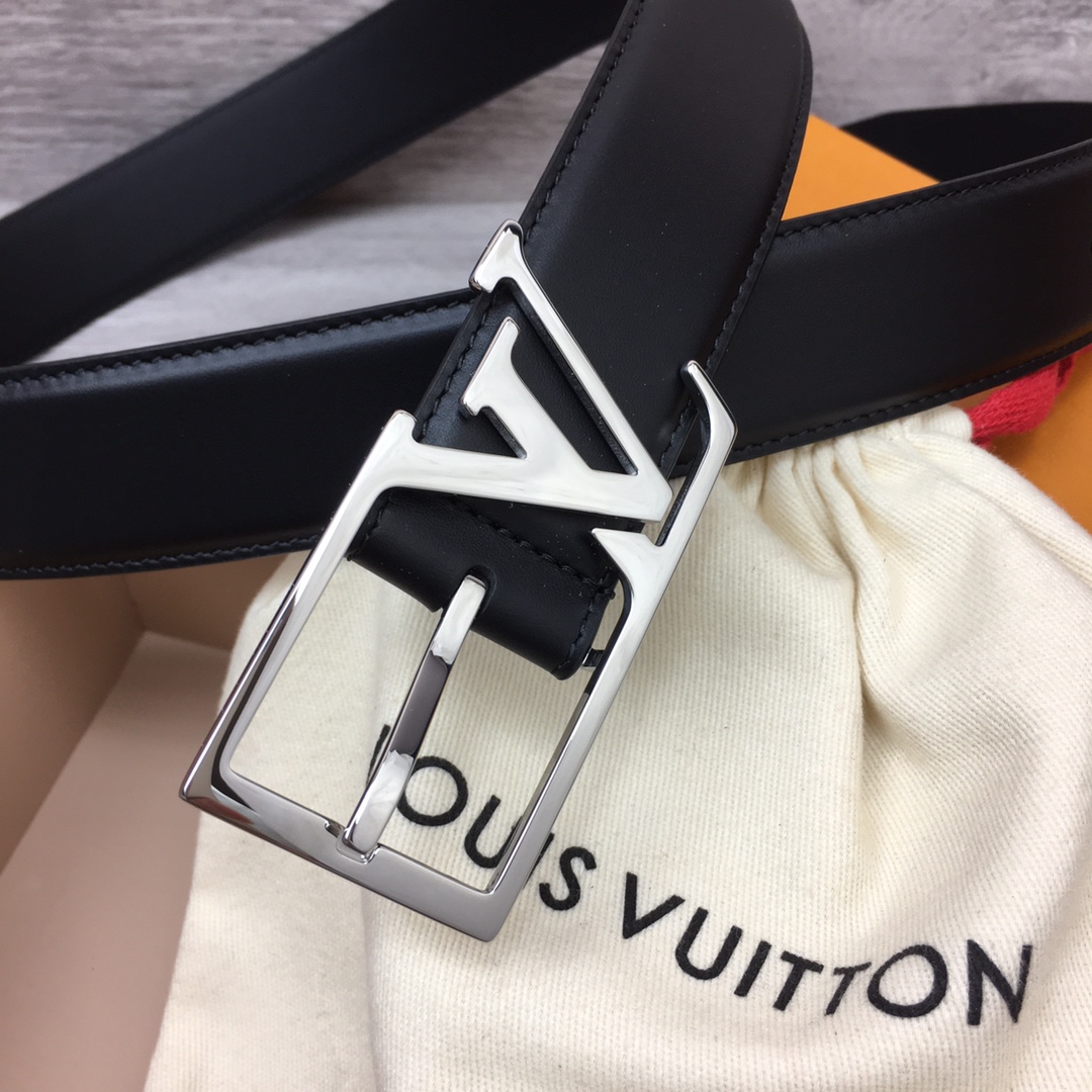 最高級ルイヴィトンスーパーコピー ルイヴィトンベルトコピー ベルト・LV スカイライン 35MM M0687Q ブラック ナッパレザー シルバー金具 202404570 - 画像 (5)