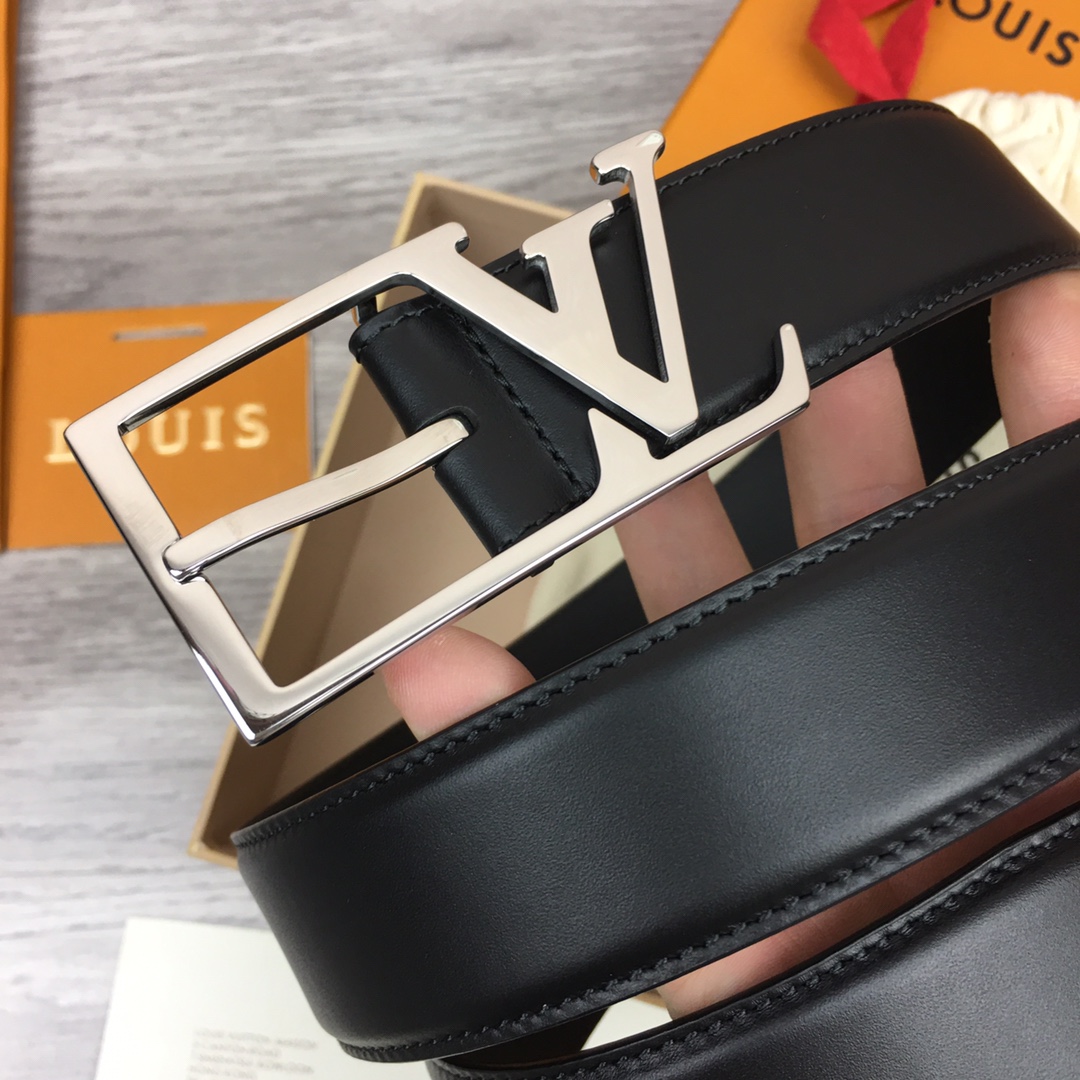 最高級ルイヴィトンスーパーコピー ルイヴィトンベルトコピー ベルト・LV スカイライン 35MM M0687Q ブラック ナッパレザー シルバー金具 202404570 - 画像 (3)