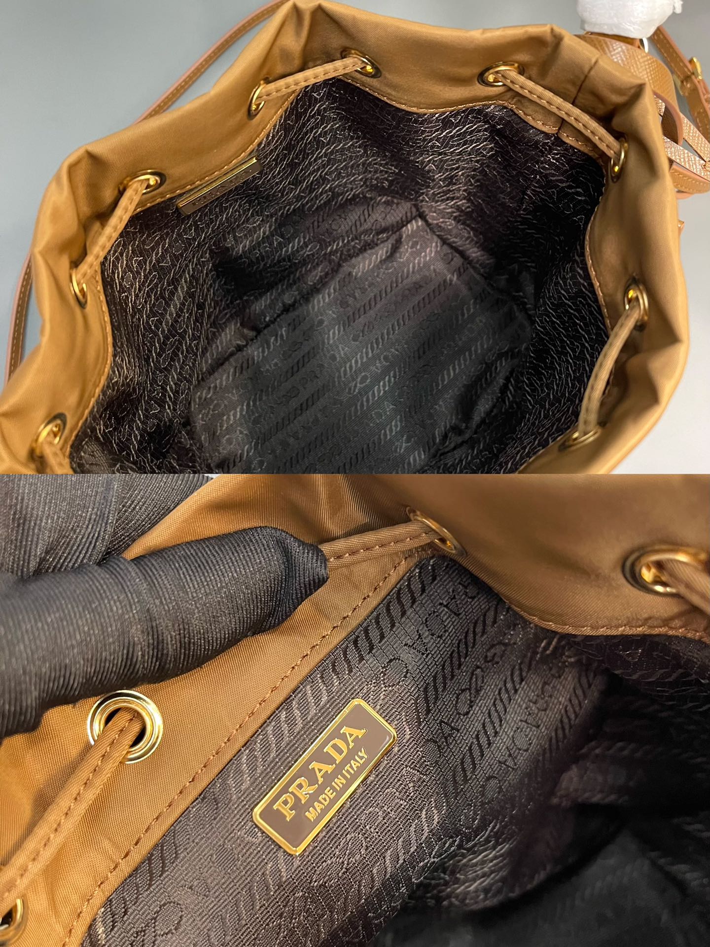 最高級プラダスーパーコピー プラダバッグコピー Re-Edition 1978 Re-Nylon ミニバッグ ベージュ 1BE067_R064_F0594_V_WOO ファブリック/レザー ゴールド金具 - 画像 (2)