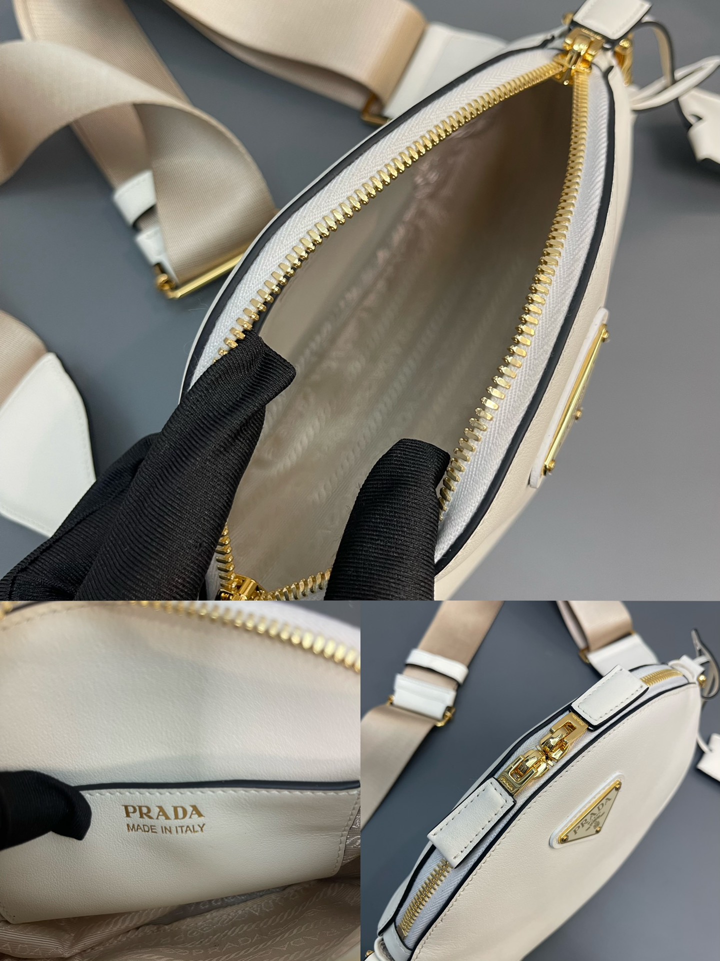 最高級プラダスーパーコピー プラダバッグコピー レザー ミニ ショルダーバッグ ホワイト 1BH212_2AIX_F0PG7_V_NVM ゴールド金具 - 画像 (2)
