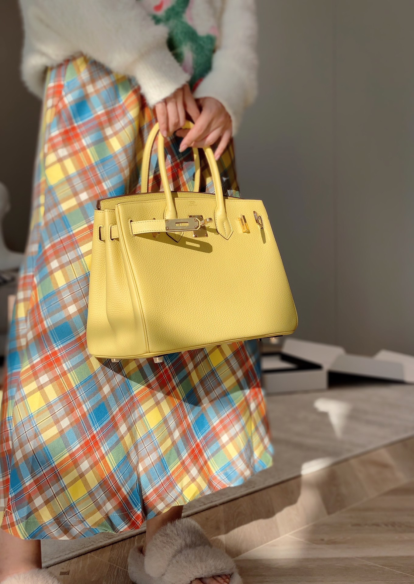 最高級エルメススーパーコピー エルメスバーキン30コピー バーキン30CM ジョーヌプッサン トゴ ゴールド金具 - 画像 (4)