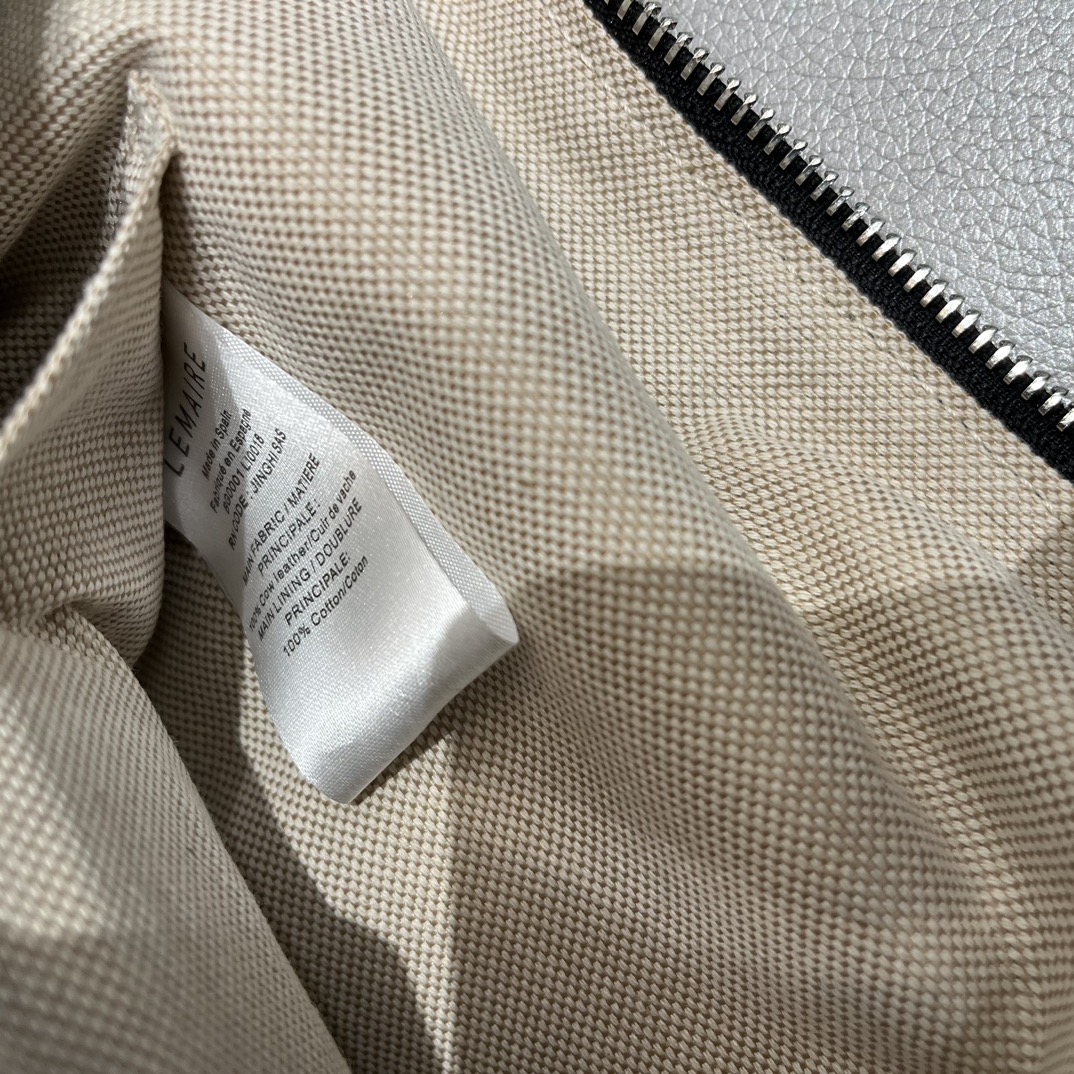 ルメール バッグ Croissant ショルダーバッグ ブラック BG0003LL0018 ラムスキン 100% コットン 100% シルバー金具 - 画像 (2)