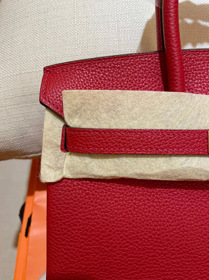 最高級HERMESスーパーコピー エルメスバーキン25コピー ハンドバッグ バーキン25 ルージュヴィフ トゴ ゴールド金具 2024W1461 - 画像 (9)
