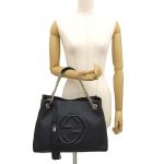 GUCCI グッチ オールドグッチ ヴィンテージ シェリーライン GG ロゴ 金具 レザー バニティバッグ ショルダーバッグ ブラウン 27772