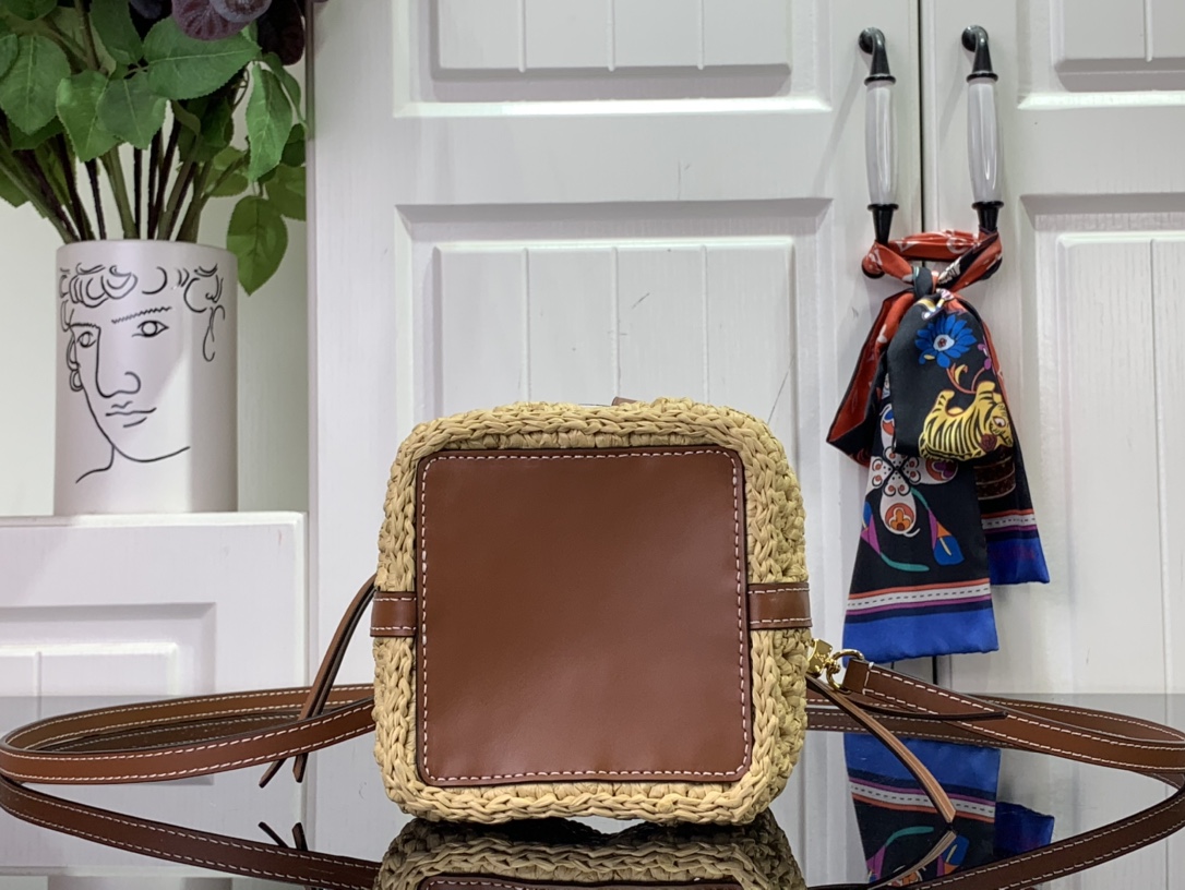 ルイヴィトン ショルダーバッグ 新作 Louis Vuitton ノエ・パース ナチュラル / タン M83521 ラフィア ゴールド金具 - 画像 (7)