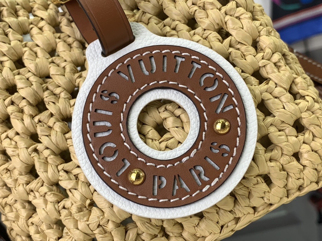 ルイヴィトン ショルダーバッグ 新作 Louis Vuitton ノエ・パース ナチュラル / タン M83521 ラフィア ゴールド金具 - 画像 (6)