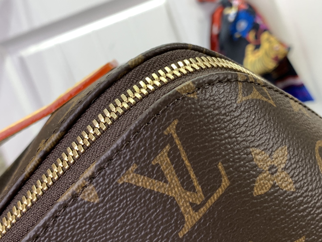 ルイヴィトン バスルームポーチ 新作 Louis Vuitton トイレタリー・バッグ ダークブラウン M11750 モノグラム・キャンバス ゴールド金具 - 画像 (4)